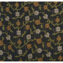 Load image into Gallery viewer, Sanskriti Vintage Indian Saree Silk Blend Woven Green Craft Fabric Sari
