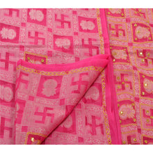Load image into Gallery viewer, Sanskriti Antique Vintage Pink Saree Art Silk Hand Embroidery Woven Fabric Sari
