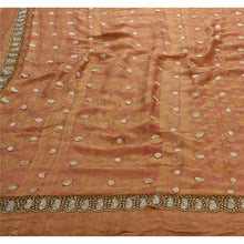 Load image into Gallery viewer, Sanskriti Vintage Indian Brown Saree 100% Pure Silk Hand Embroidery Woven Fabric Sari
