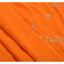 Load image into Gallery viewer, Sanskriti Vintage Indian Saree Georgette Hand Beaded Craft Fabric Premium Sari

