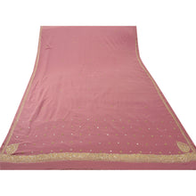 Load image into Gallery viewer, Sanskriti Vintage Indian Saree Art Silk Hand Beaded Craft Fabric Premium Sari
