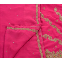 Load image into Gallery viewer, Sanskriti Antique Vintage Saree Georgette Hand Embroidery Fabric Premium Sari
