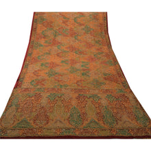 Load image into Gallery viewer, Antique Vintage Indian Saree  Pure Crepe Silk Hand Beaded Fabric Premium Sari
