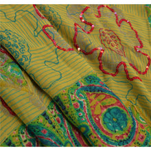 Load image into Gallery viewer, Sanskriti Vintage Indian Saree Georgette Hand Beaded Craft Fabric Premium Sari
