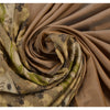Sanskriti Vintage Indian Saree 100% Pure Silk Brown Woven Craft Sustainable Fabric Sari