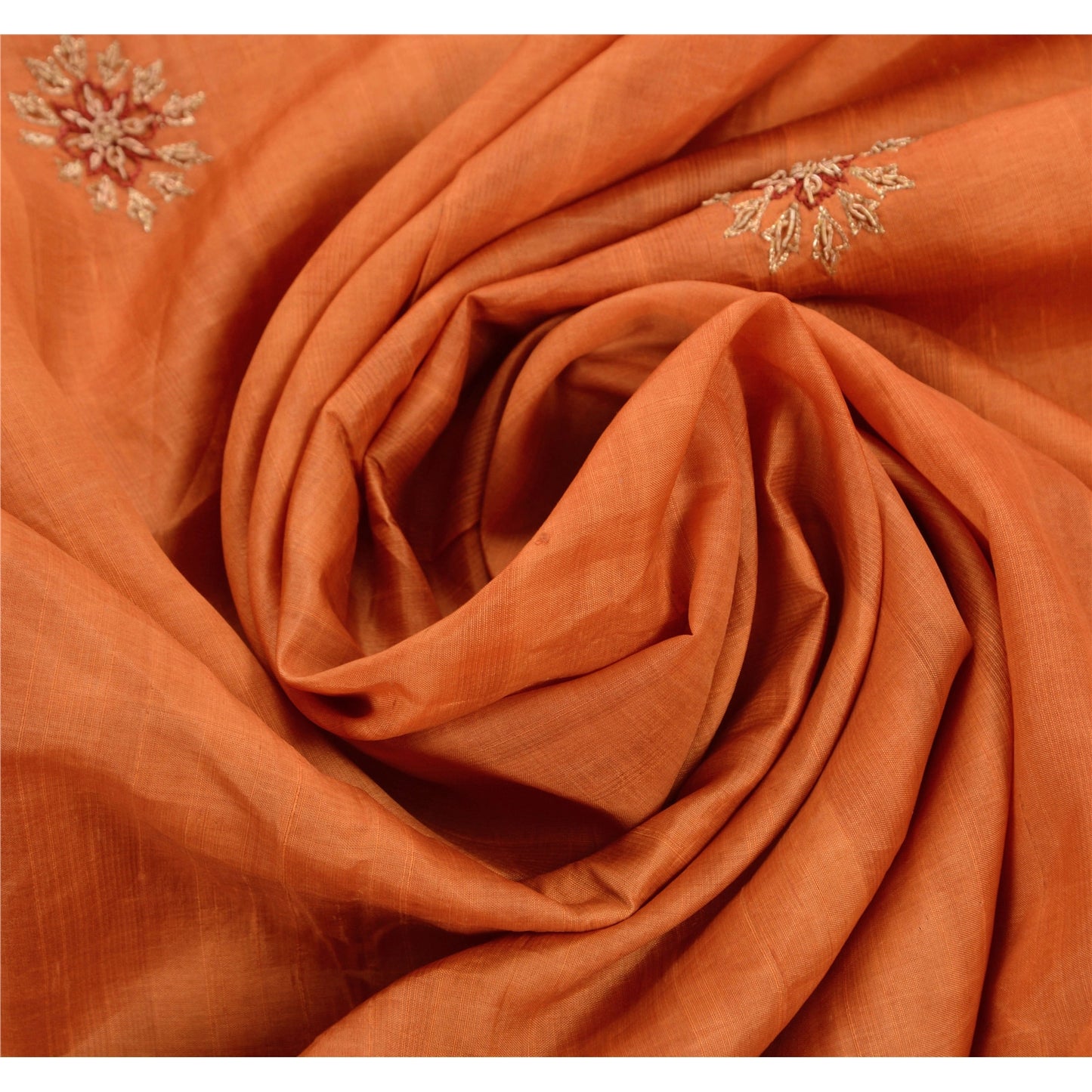 Sanskriti Vintage Saree 100% Pure Silk Hand Beaded Sustainable Fabric Ethnic Premium Sari