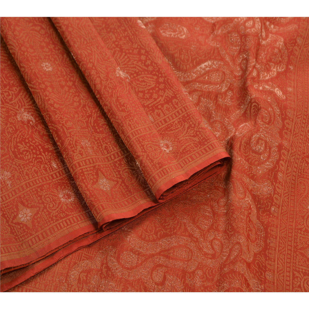 Sanskriti Vintage Indian Saree Silk Blend Woven Fabric Cultural Premium Sari
