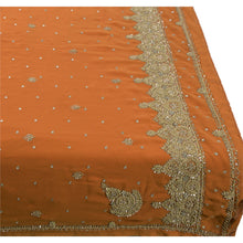 Load image into Gallery viewer, Sanskriti Vintage Orange Saree Georgette Hand Beaded Craft Fabric Ethnic Premium Sari
