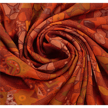Load image into Gallery viewer, Sanskriti Antique Vintage Orange Saree 100% Pure Silk Woven Craft Fabric Premium Sari
