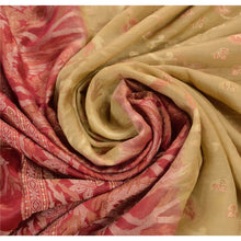 Load image into Gallery viewer, Sanskriti Vintage Indian Saree Blend Silk Cream Woven Craft Fabric Premium Sari

