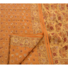 Load image into Gallery viewer, Sanskriti Vintage Indian Saree Art Silk Saffron Woven Fabric Ethnic Premium Sari
