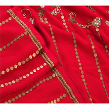 Load image into Gallery viewer, Vintage Ethnic Saree Georgette Hand Beaded Fabric Premium Sari with Blouse Piece
