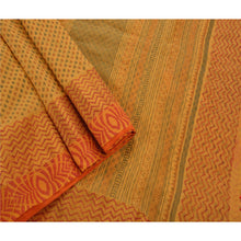 Load image into Gallery viewer, Sanskriti Vintage Indian Saree Yellow Cotton Embroidered Fabric Block Printed Kota Premium Sari
