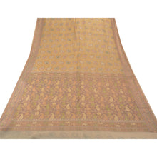 Load image into Gallery viewer, Sanskriti Vintage Indian Saree Art Silk Woven Cream Craft Fabric Premium Sari
