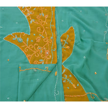 Load image into Gallery viewer, Antique Vintage Indian Saree Georgette Hand Embroidery Fabric Premium Sari
