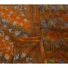 Load image into Gallery viewer, Antique Vintage Saree 100% Pure Crepe Silk Embroidered Craft Fabric Premium Sari
