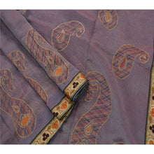Load image into Gallery viewer, Sanskriti Antique Vintage Indian Saree Silk Blend Embroidery Fabric Premium Sari

