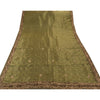 Sanskriti Vintage Indian Saree Tissue Hand Beaded Woven Sustainable Fabric Cultural Premium Sari