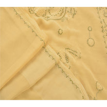 Load image into Gallery viewer, Vintage Saree Georgette Hand Embroidered Craft Fabric Premium Chikankari Sari
