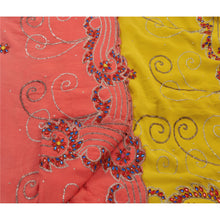 Load image into Gallery viewer, Sanskriti Vintage Pink Saree Pure Georgette Silk Hand Beaded Fabric Premium Heavy Ethnic Sari
