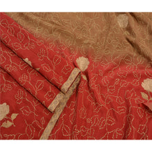 Load image into Gallery viewer, Vintage Indian Saree 100% Pure Crepe Silk Embroidered Fabric Ethnic Premium Sari

