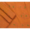 Sanskriti Vintage Indian Saree Art Silk Woven Orange Sustainable Fabric Premium Ethnic Sari