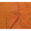 Sanskriti Vintage Indian Saree Art Silk Woven Orange Sustainable Fabric Premium Ethnic Sari