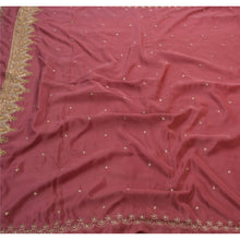 Load image into Gallery viewer, Sanskriti Vintage Pink Indian Saree Art Silk Hand Beaded Craft Fabric Premium Sari
