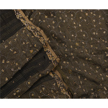 Load image into Gallery viewer, Antique Vintage Saree Georgette Hand Embroidery Woven Craft Fabric Premium Sari
