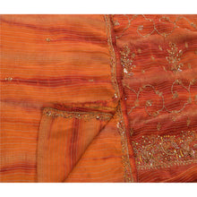 Load image into Gallery viewer, Antique Vintage Saree Georgette Hand Embroidery Fabric Premium Leheria Sari
