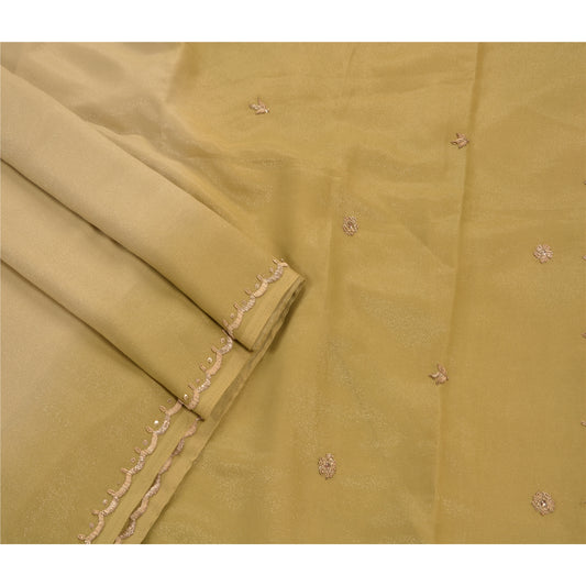 Sanskriti Vintage Antique Saree Georgette Hand Embroidery Sustainable Fabric Premium Sari