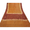 Sanskriti Vintage Indian Saree 100% Pure Silk Hand Embroidered Craft Sustainable Fabric Sari