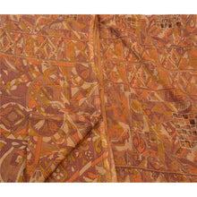 Load image into Gallery viewer, Indian Saree Art Silk Hand Beaded Brown Craft Fabric Zari Sari
