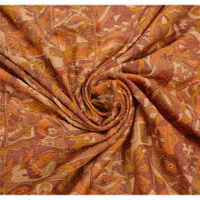 Load image into Gallery viewer, Indian Saree Art Silk Hand Beaded Brown Craft Fabric Zari Sari
