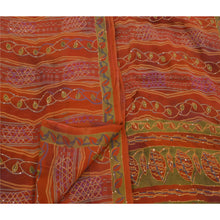 Load image into Gallery viewer, Vintage Indian Saree 100% Pure Georgette Silk Hand Beaded Fabric Premium Sari
