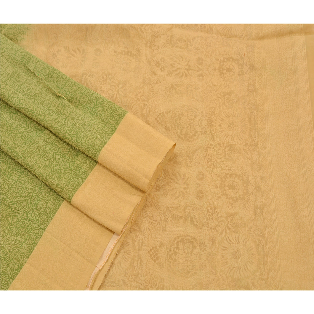 Sanskriti Antique Vintage Indian Saree 100% Pure Silk Woven Fabric Premium Sari