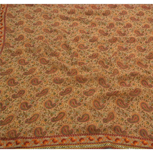 Sanskriti Vintage Antique Saree Blend Georgette Embroidery Sustainable Fabric Premium Sari