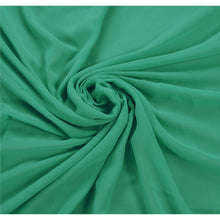 Load image into Gallery viewer, Sanskriti Vintage Indian Saree Georgette Embroidery Green Fabric Premium Sari

