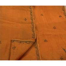 Load image into Gallery viewer, Sanskriti Antique Vintage Orange Saree Art Silk Hand Embroidery Fabric Premium Sari
