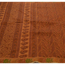 Load image into Gallery viewer, Indian Saree Cotton Blend Printed Orange Craft Fabric Sari

