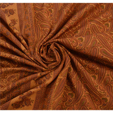 Load image into Gallery viewer, Indian Saree Cotton Blend Printed Orange Craft Fabric Sari
