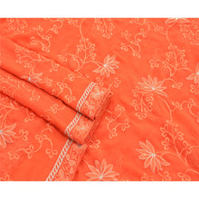 Load image into Gallery viewer, Sanskriti Vintage Peach Indian Saree Georgette Embroidered Peach Fabric Premium Sari
