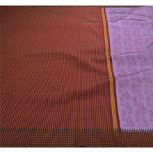 Load image into Gallery viewer, Sanskriti Vintage Purple Saree Indian Antique Embroidery Woven Fabric Premium Painted Cotton Sari
