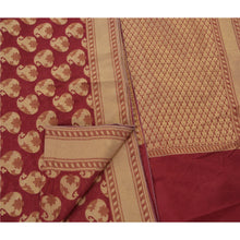 Load image into Gallery viewer, Dark Red Saree Art Silk Woven Craft Fabric Premium Sari
