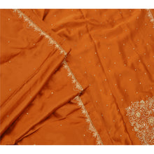 Load image into Gallery viewer, Saree Satin Silk Craft Fabric Hand Embroidery Premium Sari
