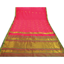 Load image into Gallery viewer, Sanskriti Vintage Pink Saree Art Silk Woven Brocade Craft Fabric Premium Sari
