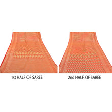 Load image into Gallery viewer, Sanskriti Indian Vintage Peach Saree Art Silk woven Fabric Craft Premium Sari
