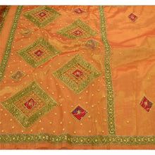 Load image into Gallery viewer, Antique Vintage Indian Saree Tissue Silk Hand Embroidery Fabric Premium Sari

