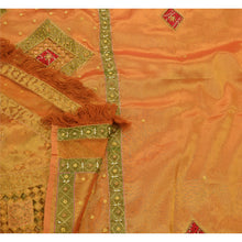 Load image into Gallery viewer, Antique Vintage Indian Saree Tissue Silk Hand Embroidery Fabric Premium Sari
