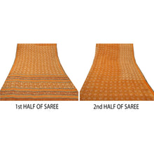 Load image into Gallery viewer, Vintage Saree 100% Pure Georgette Silk Craft Fabric Hand Embroider Premium Sari
